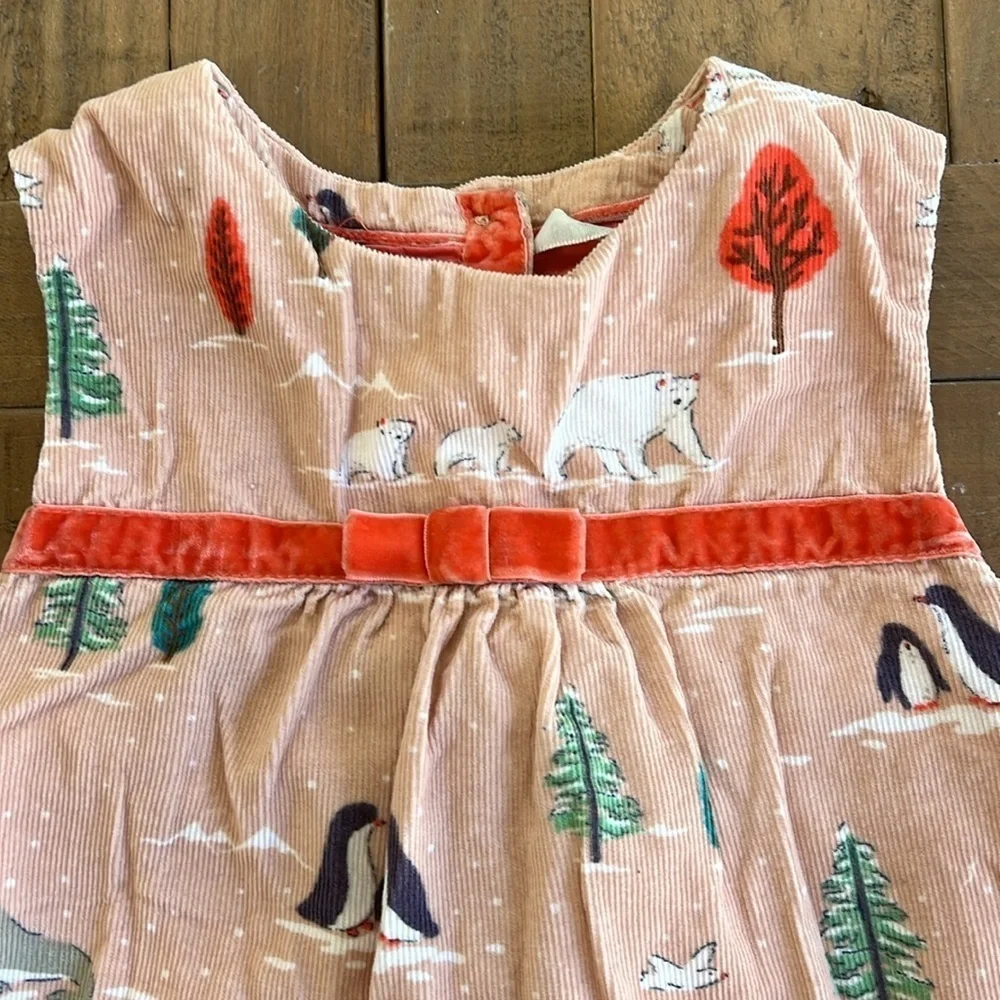 Baby Boden winter animal corduroy dress
